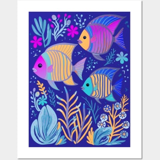 Fish Life Oceanography Tropical Snorkeling Island Sea Diving Posters and Art